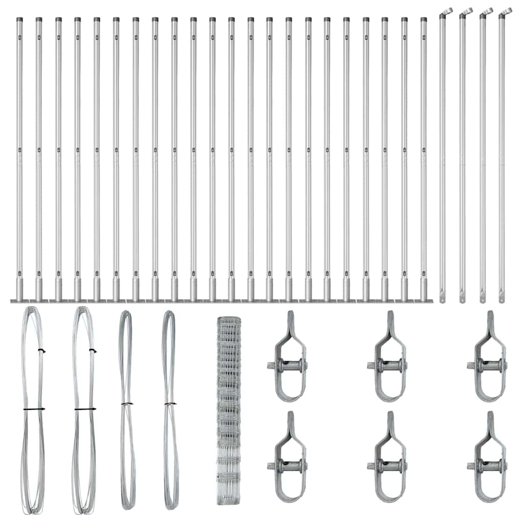 vidaXL Περίφραξη Γης 1.5x50 μ. Γαλβανισμένος Χάλυβας