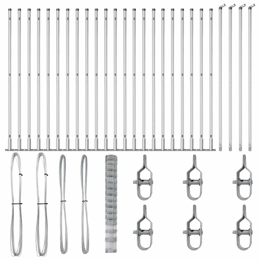 vidaXL Περίφραξη Αγρού 1.6x50 μ Γαλβανισμένος Χάλυβας