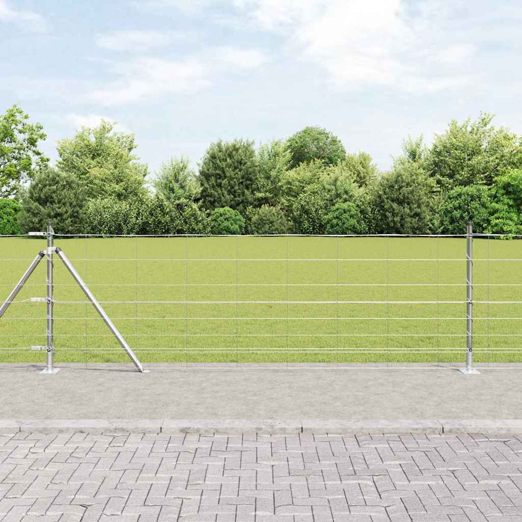 vidaXL Field Fence 0.8x100 μ Γαλβανισμένος χάλυβας