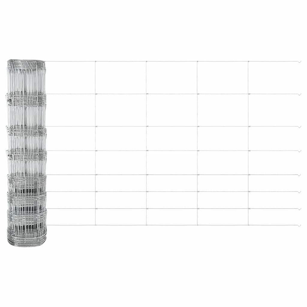 vidaXL Φράχτης Πεδίων 1x100 μ Γαλβανισμένο Ατσάλι