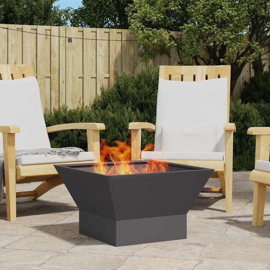 vidaXL Φωτιά σε μπολ Μαύρο 60 x 60 x 35 cm Ατσάλι Σκληρυθέν στον Αέρα