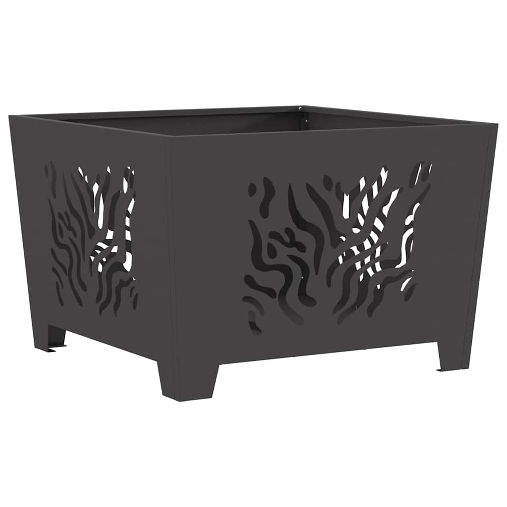vidaXL Φωτιά Μαύρο 60 x 60 x 40 cm Ατσάλι