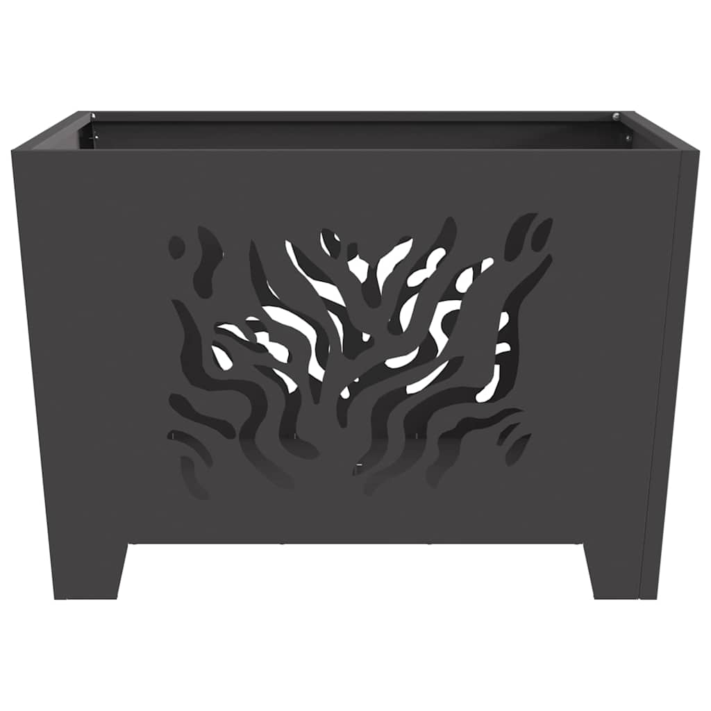 vidaXL Φωτιά Μαύρο 60 x 60 x 40 cm Ατσάλι