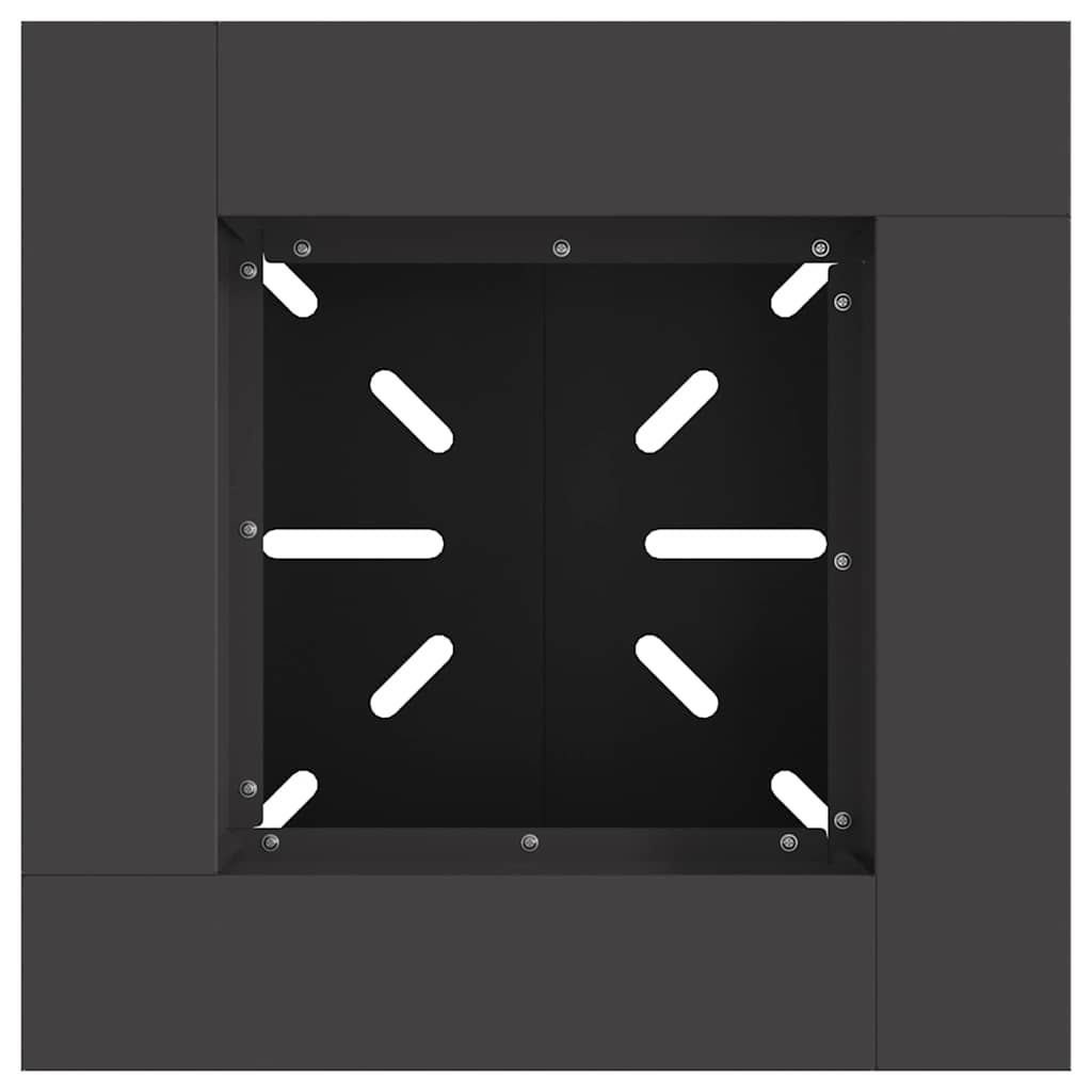 vidaXL Φωτιά Μαύρο 48 x 48 x 40 εκ Ατσάλι