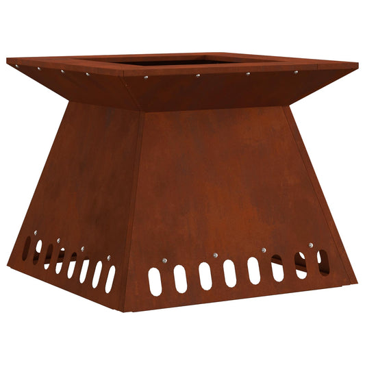 vidaXL Φωτιά Καφέ 48 x 48 x 40 εκ Ατσάλι Σκληρυθέν στον Αέρα
