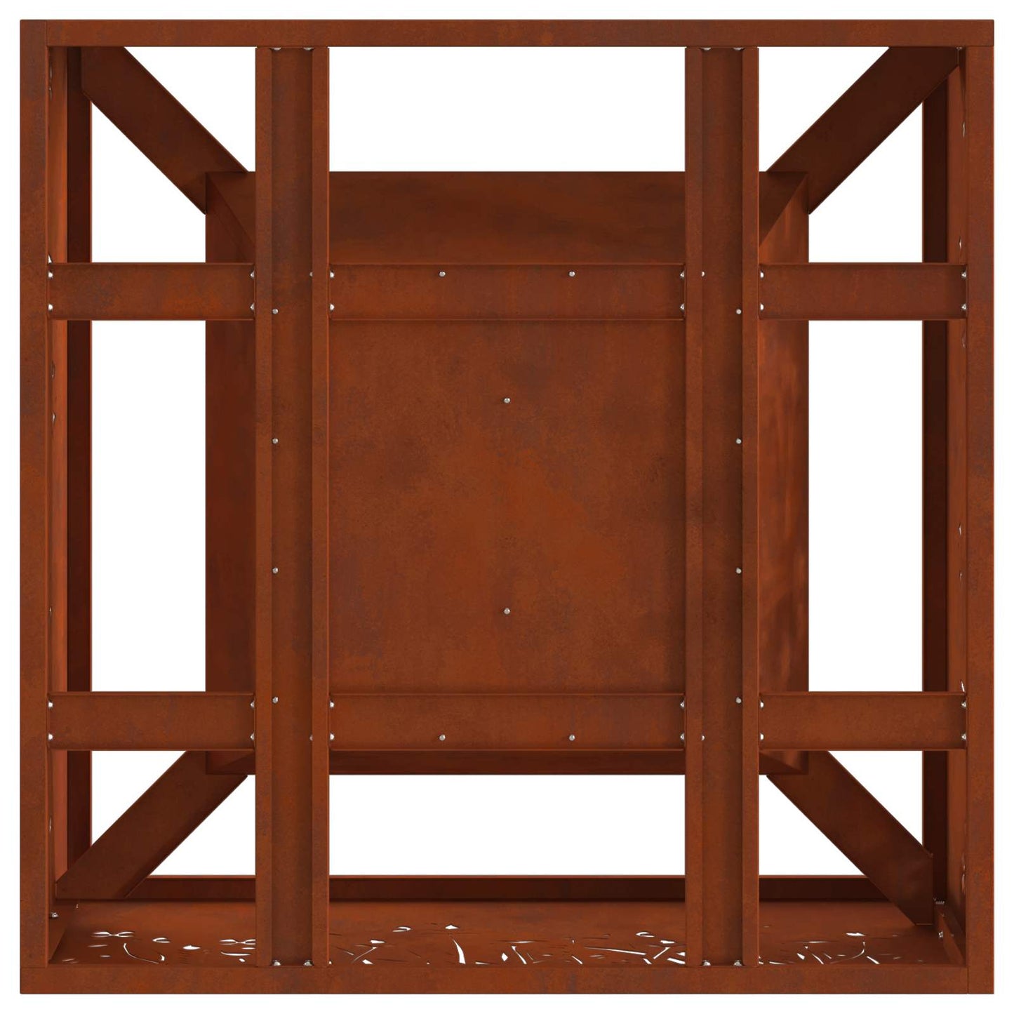 vidaXL Φωτιά Καφέ 60 x 60 x 30 cm Ατσάλι Σκληρυθέν στον Αέρα