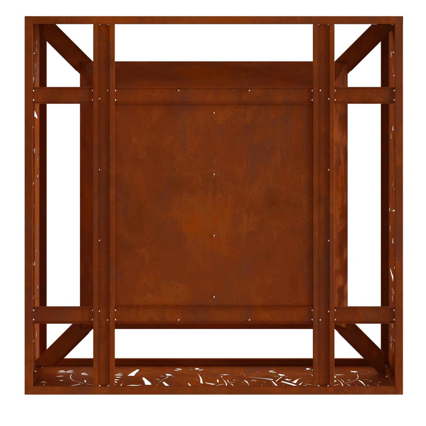 vidaXL Φωτιά Καφέ 80 x 80 x 30 cm Ατσάλι Σκληρυθέν στον Αέρα