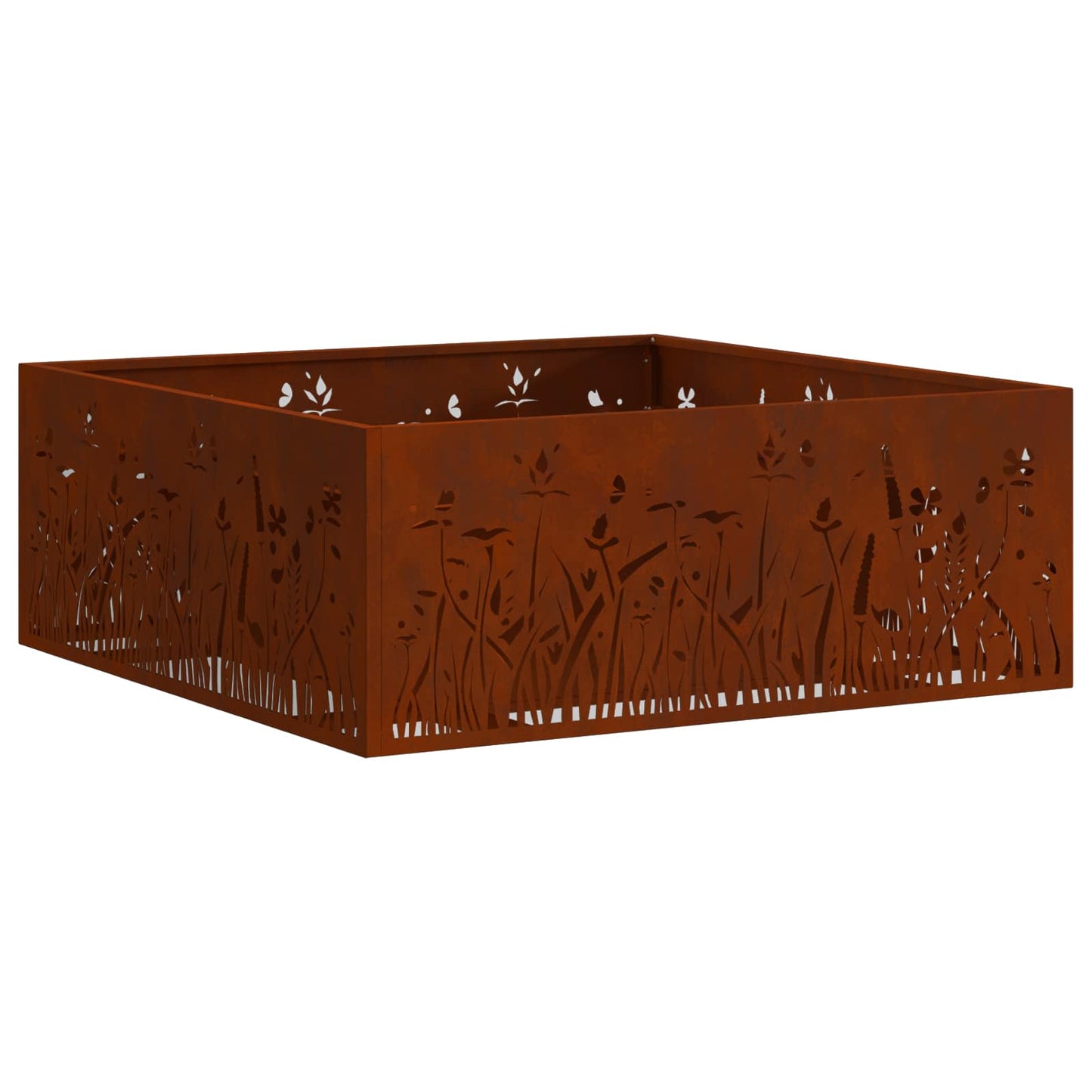 vidaXL Φωτιά Καφέ 80 x 80 x 30 cm Ατσάλι Σκληρυθέν στον Αέρα