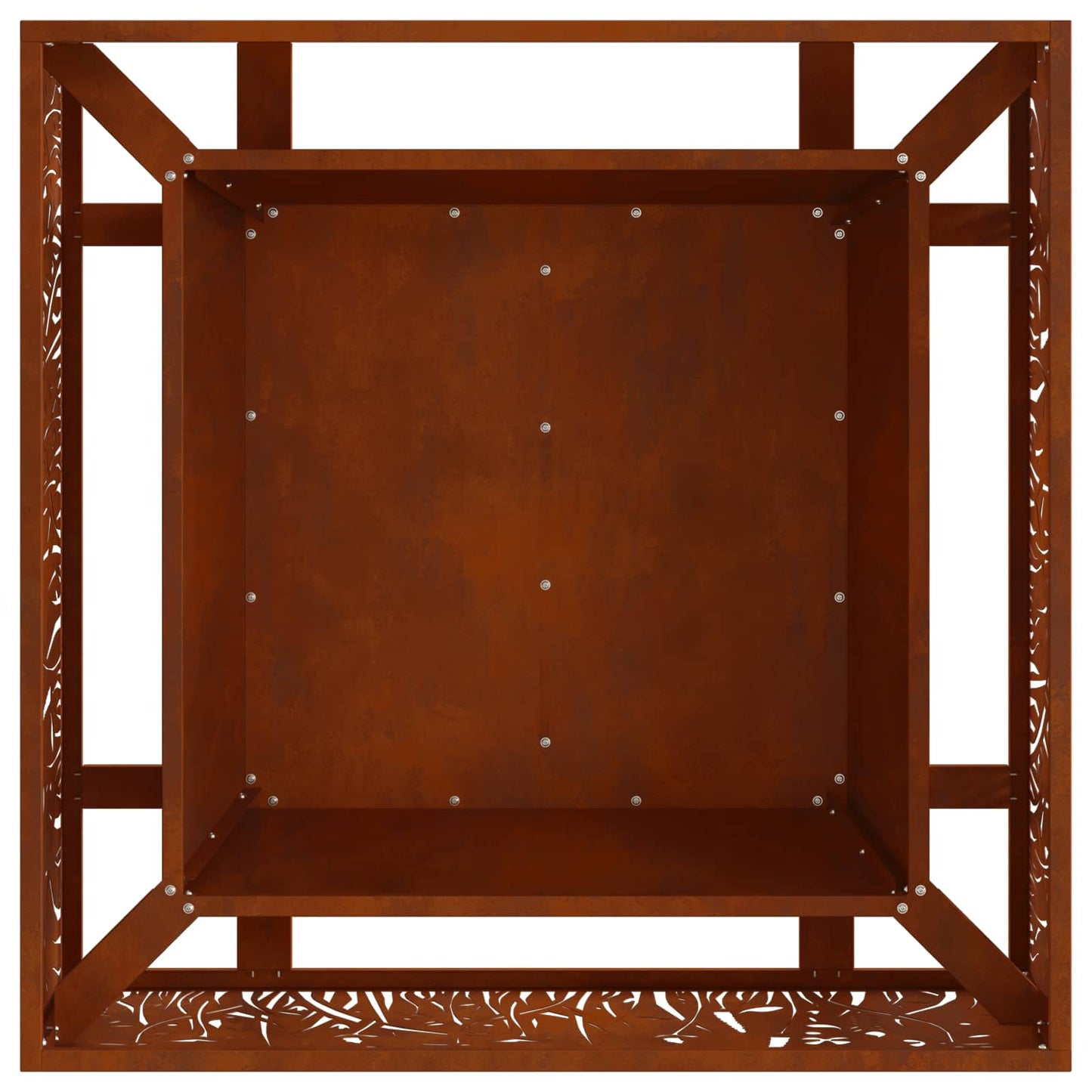 vidaXL Φωτιά Καφέ 80 x 80 x 30 cm Ατσάλι Σκληρυθέν στον Αέρα