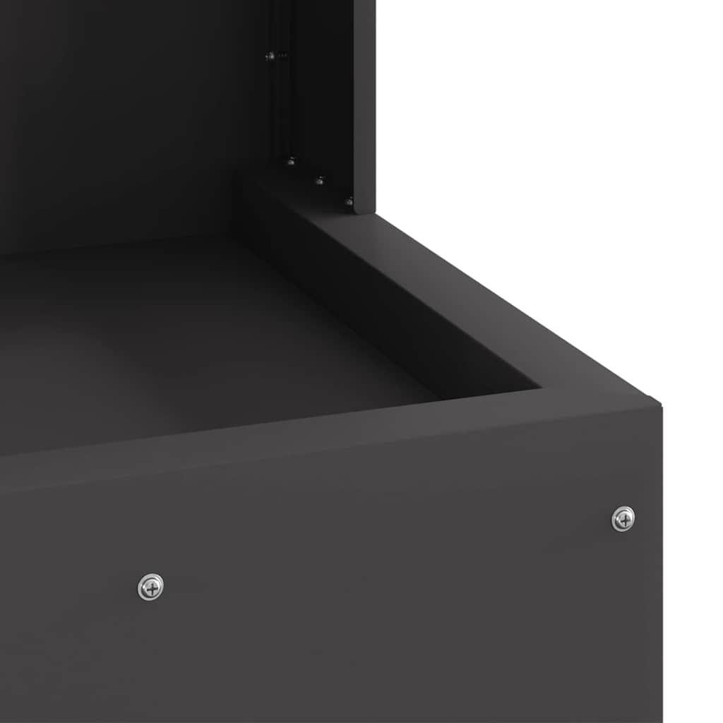 vidaXL Φωτιά Μαύρο 35 x 35 x 100 εκ Ατσάλι