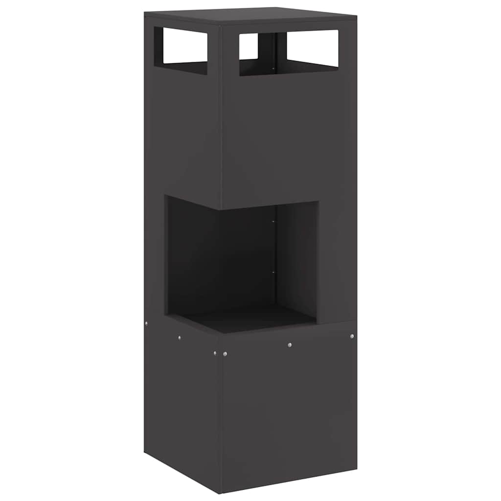 vidaXL Φωτιά Μαύρο 35 x 35 x 100 εκ Ατσάλι