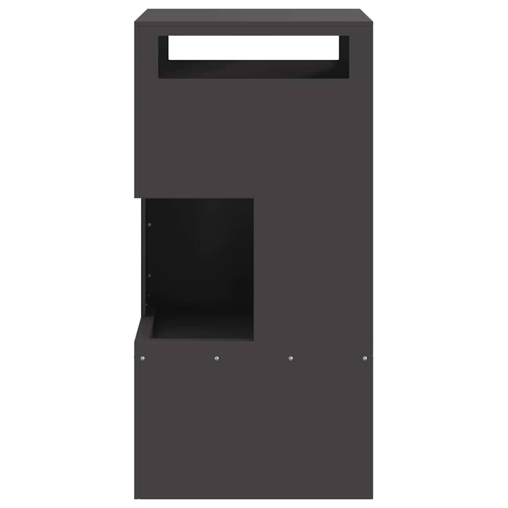 vidaXL Φωτιά Μαύρο 50 x 50 x 100 cm Ατσάλι