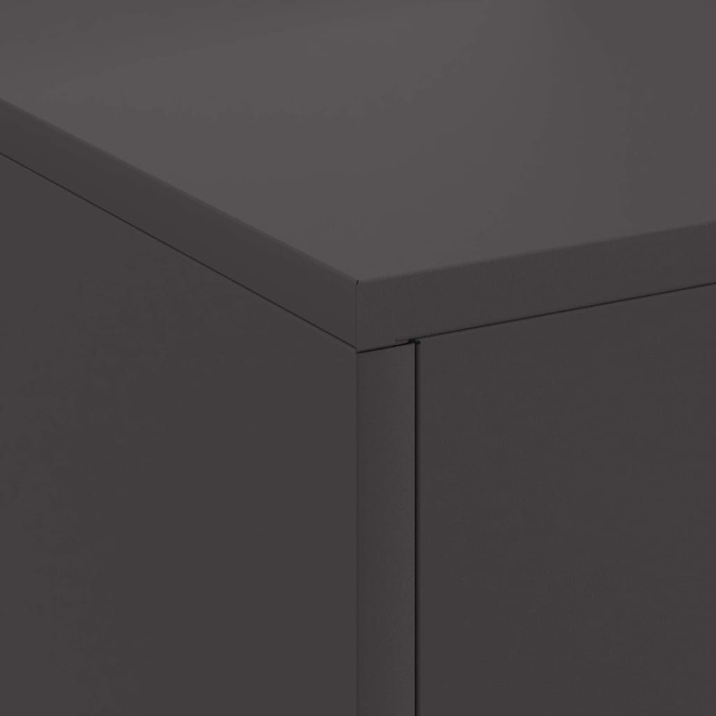 vidaXL Φωτιά Μαύρο 80 x 50 x 96 εκ. Ψυχρής έλασης χάλυβας