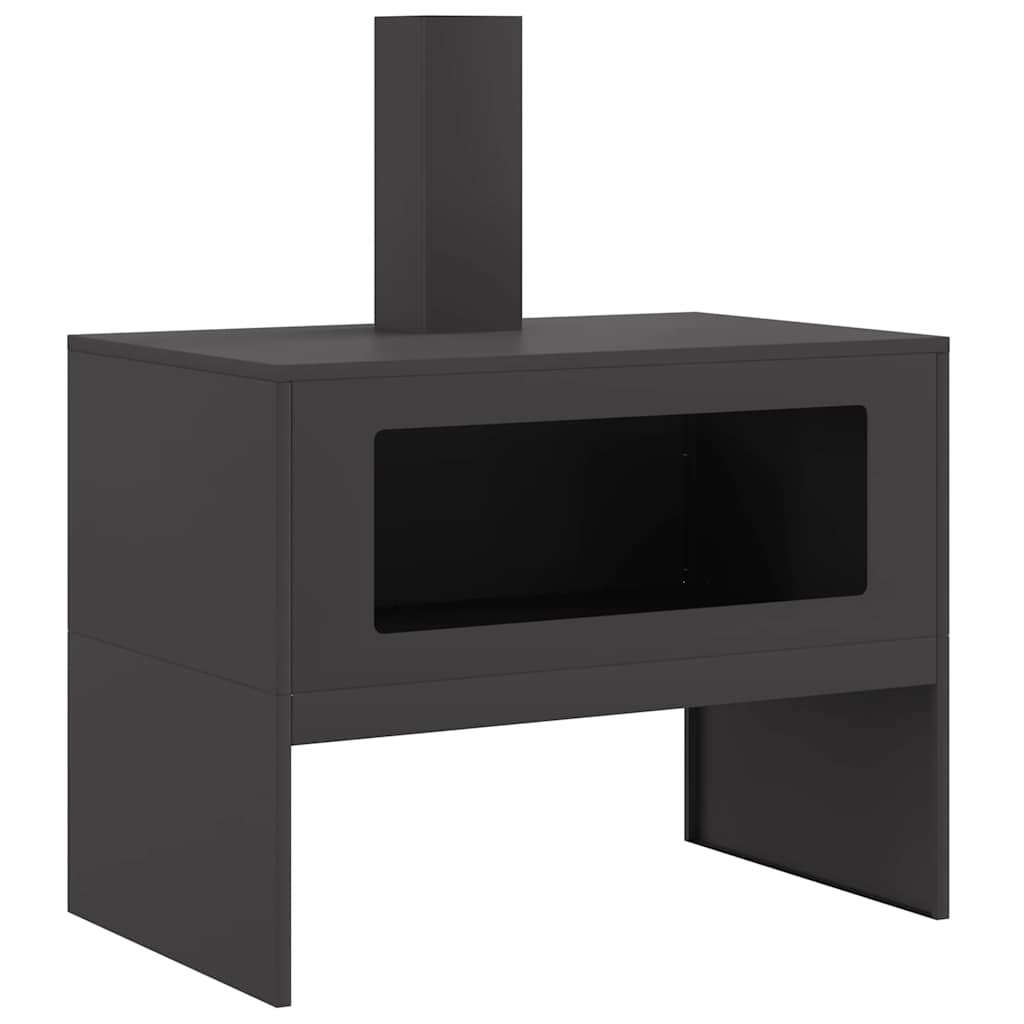 vidaXL Φωτιά Μαύρο 80 x 50 x 96 εκ. Ψυχρής έλασης χάλυβας