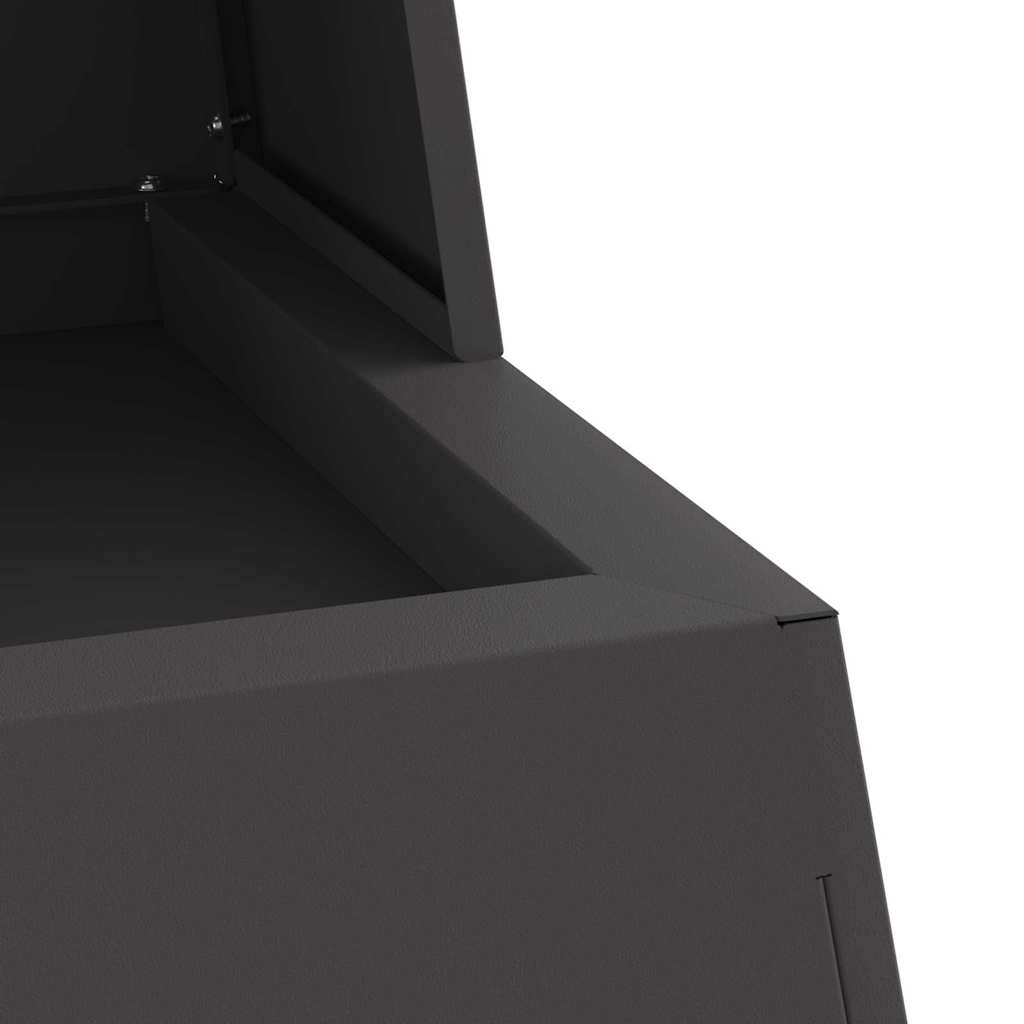 vidaXL Φωτιά Μαύρο 60 x 35 x 100 εκ. Ατσάλι