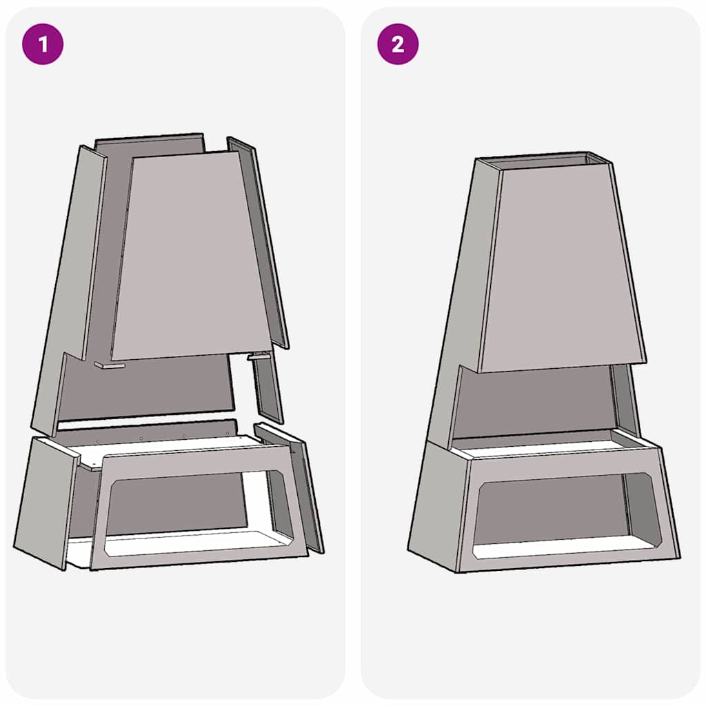 vidaXL Φωτιά Μαύρο 60 x 35 x 100 εκ. Ατσάλι