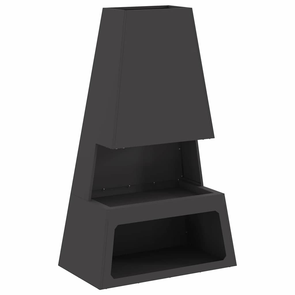 vidaXL Φωτιά Μαύρο 60 x 35 x 100 εκ. Ατσάλι