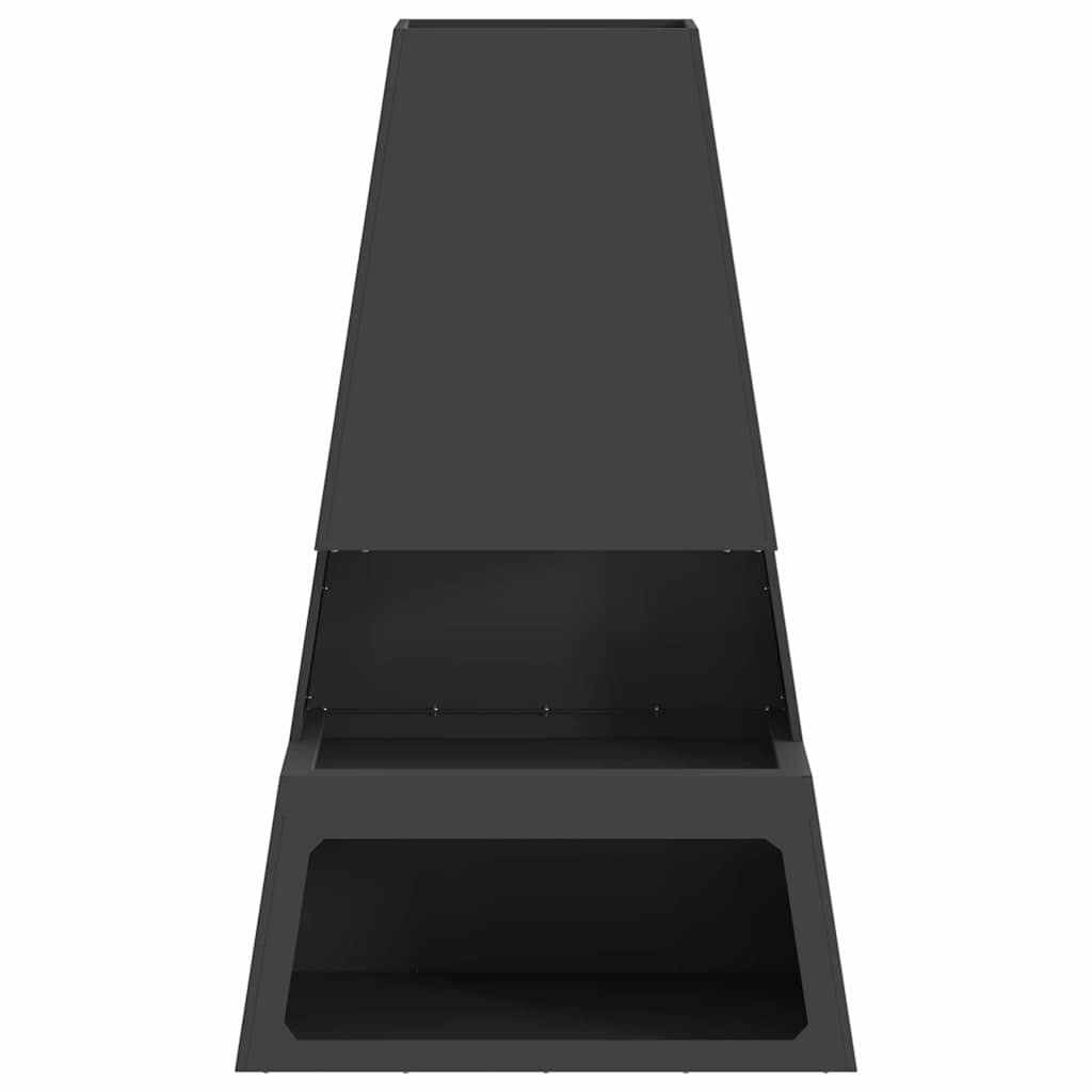 vidaXL Φωτιά Μαύρο 60 x 35 x 100 εκ. Ατσάλι