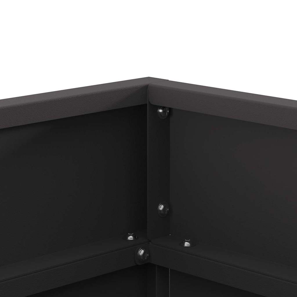 vidaXL Φωτιά Μαύρο 50 x 50 x 38 εκ. Ατσάλι