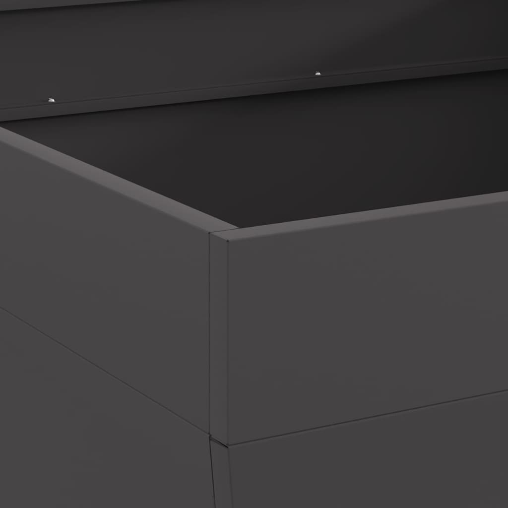 vidaXL Φωτιά Μαύρο 80 x 80 x 43 εκ. Ατσάλι