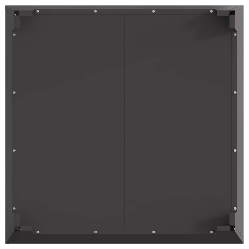 vidaXL Φωτιά Μαύρο 80 x 80 x 43 εκ. Ατσάλι