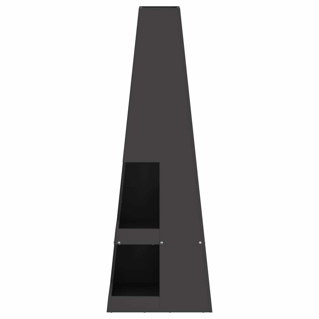 vidaXL Φωτιά Μαύρο 35 x 35 x 100 εκ Ατσάλι