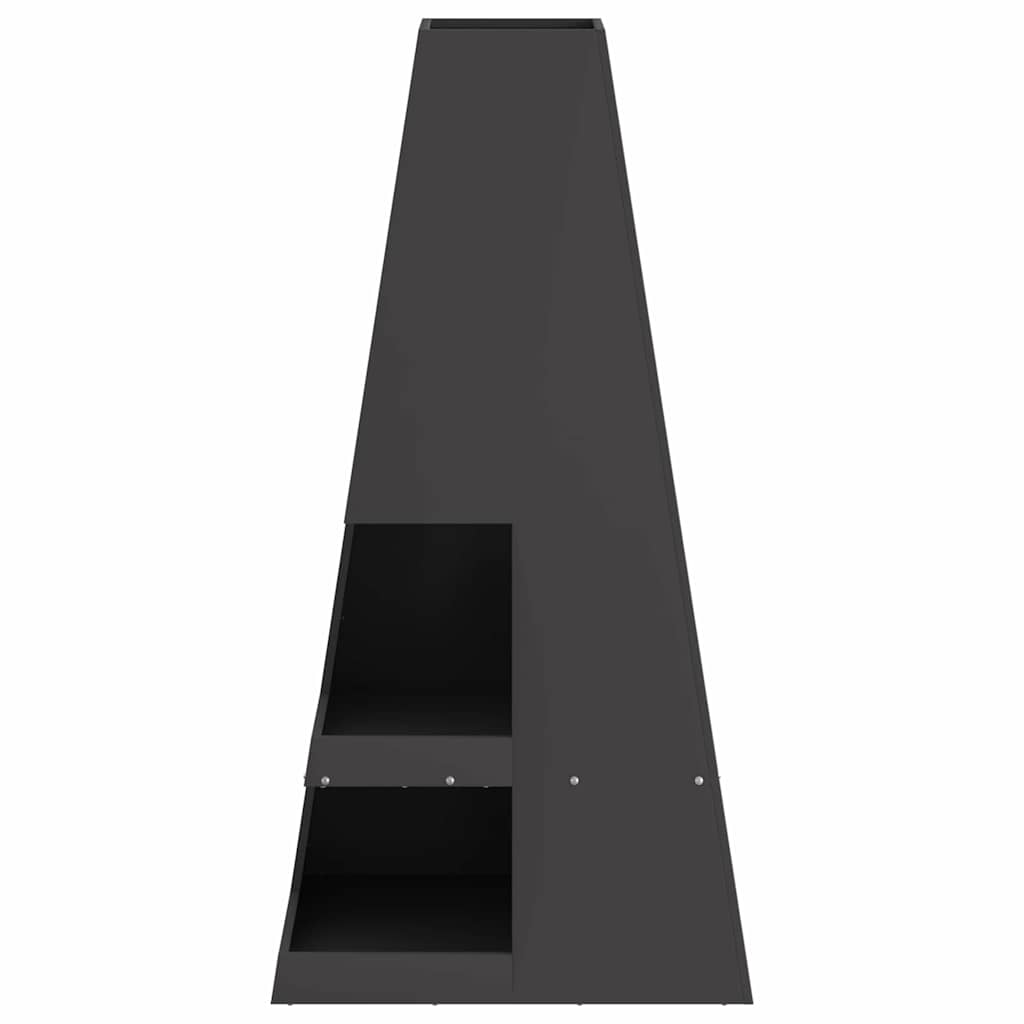 vidaXL Φωτιά Μαύρο 50 x 50 x 100 cm Ατσάλι