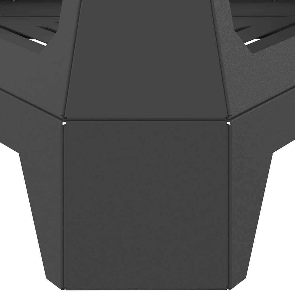 vidaXL Φωτιά Μαύρο 50 x 43 x 52 εκ. Ατσάλι