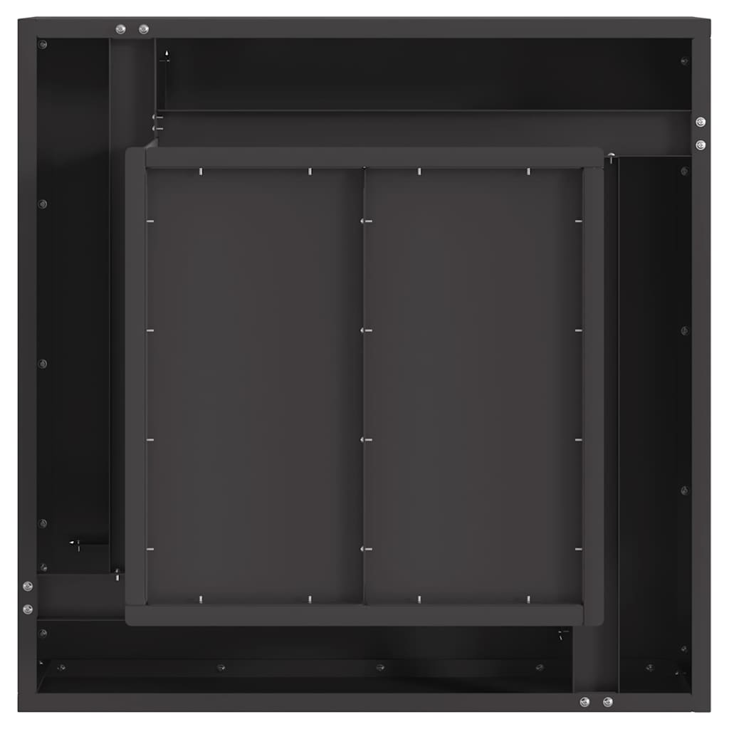 vidaXL Φωτιά σε μπολ Μαύρο 60 x 60 x 30 cm Ατσάλι Σκληρυθέν στον Αέρα
