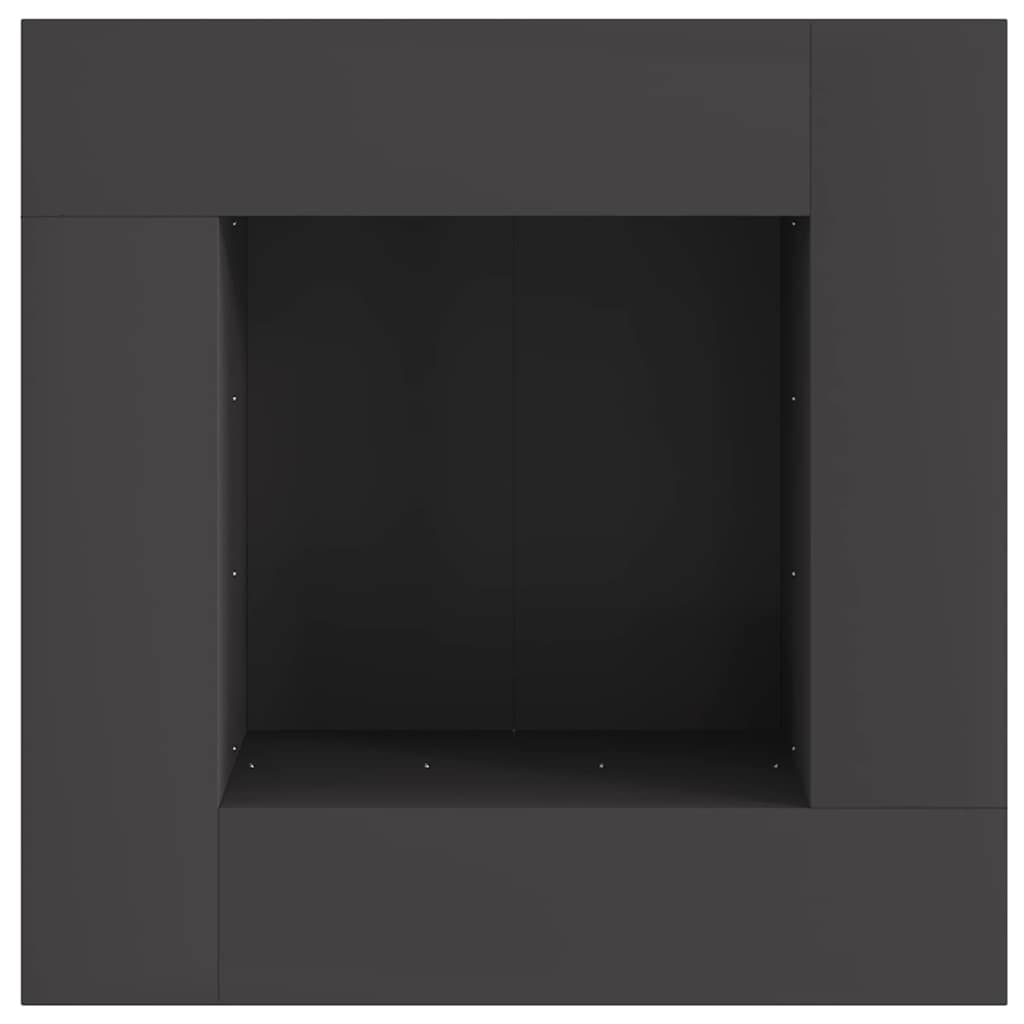 vidaXL Φωτιά Μαύρο 80 x 80 x 40 cm Ατσάλι