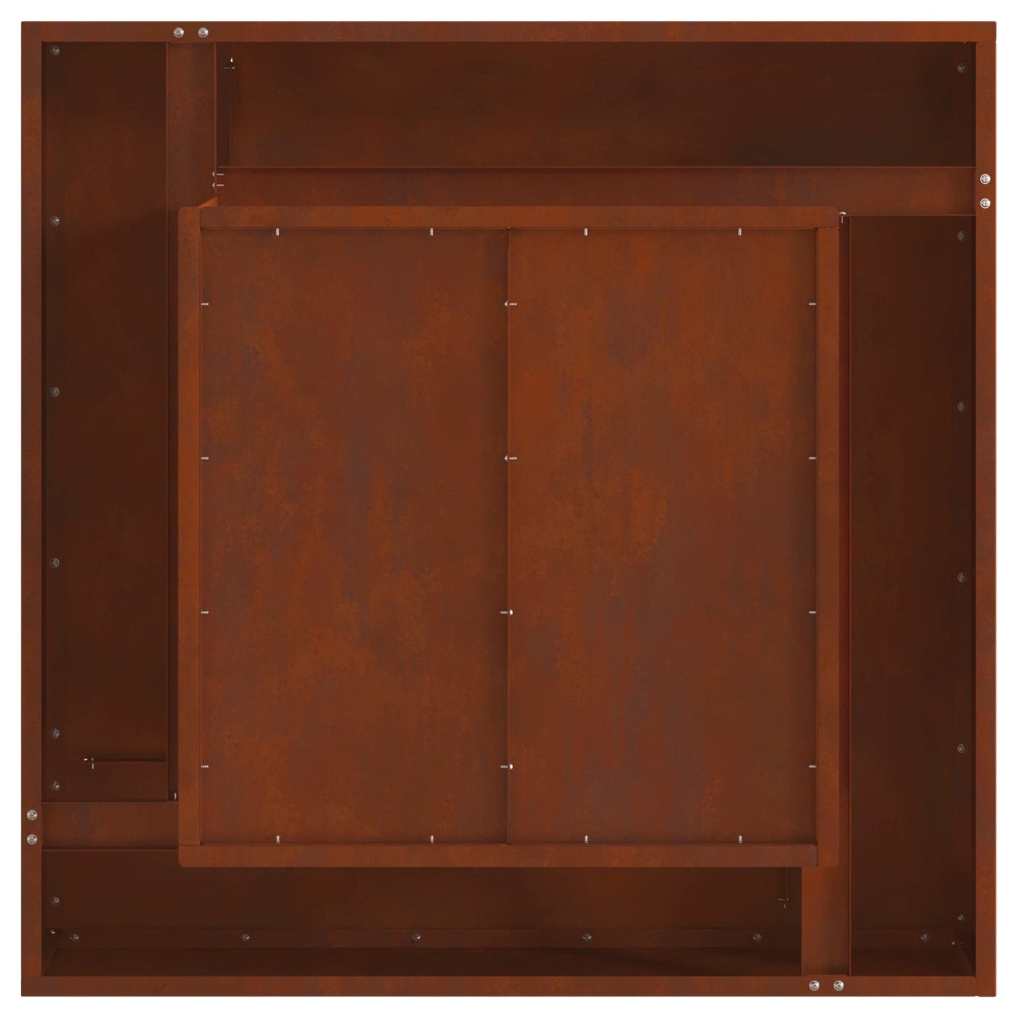 vidaXL Φωτιά Καφέ 80 x 80 x 40 cm Ατσάλι Σκληρυθέν στον Αέρα