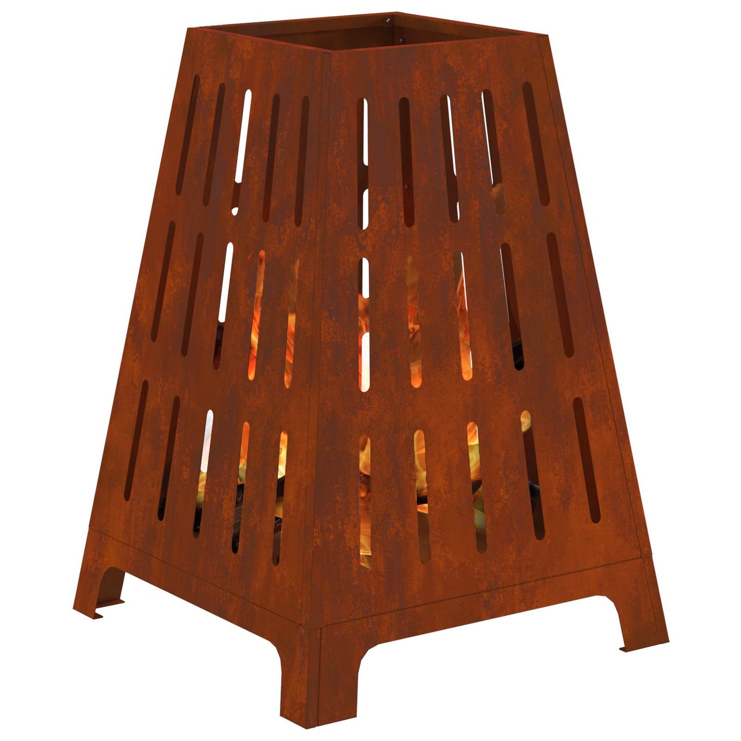 vidaXL Φωτιά Καφέ 50 x 50 x 70 cm Ατσάλι Σκληρυθέν στον Αέρα