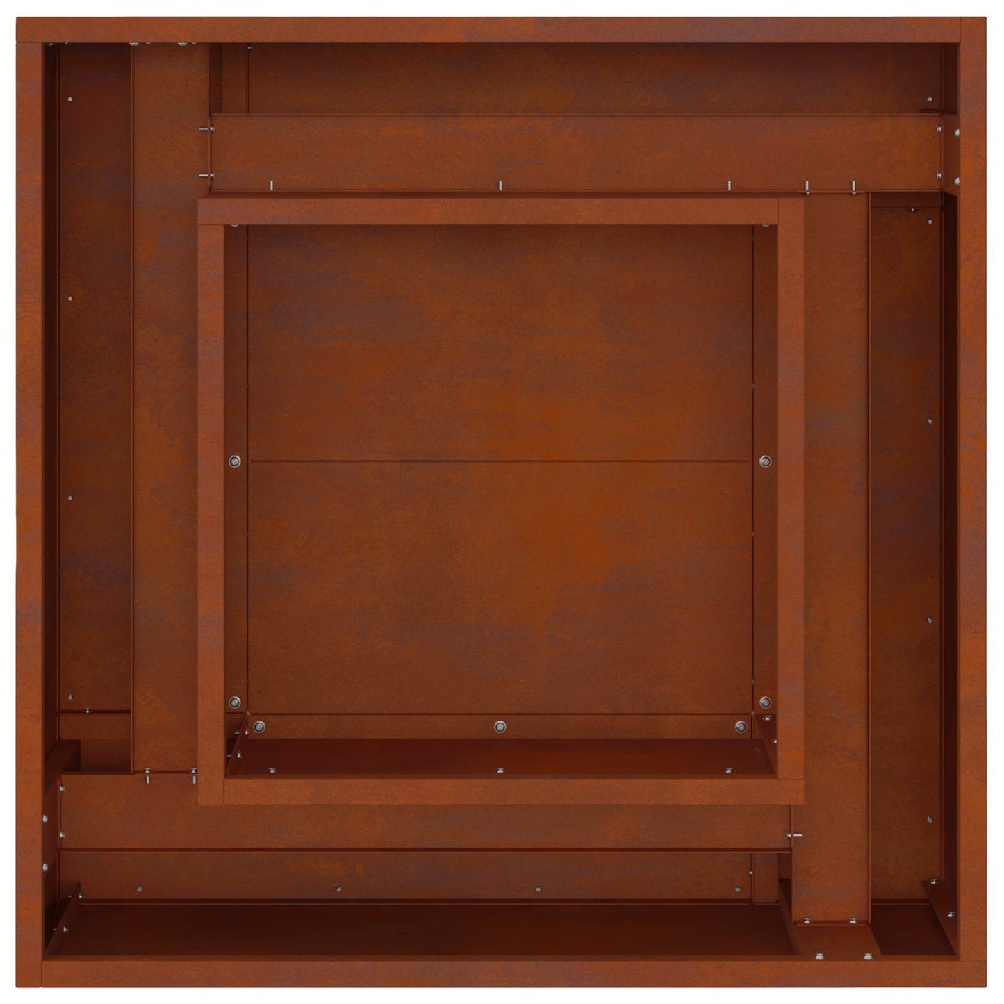 vidaXL Φωτιά Καφέ 80 x 80 x 40 cm Ατσάλι Σκληρυθέν στον Αέρα