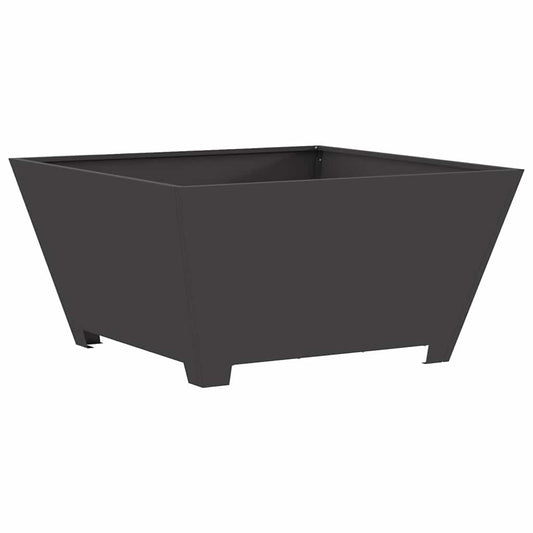 vidaXL Φωτιά Μπολ Μαύρο 80 x 80 x 40 cm Ατσάλι Σκληρυθέν στον Αέρα