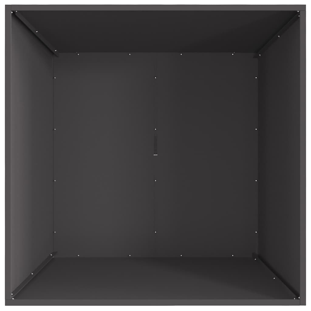 vidaXL Φωτιά Μπολ Μαύρο 80 x 80 x 40 cm Ατσάλι Σκληρυθέν στον Αέρα