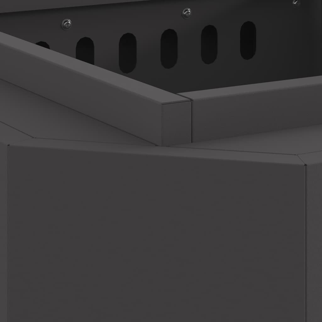 vidaXL Σόμπα Φωτιάς Χωρίς Καπνό Μαύρο 48 x 48 x 51 cm Ατσάλι