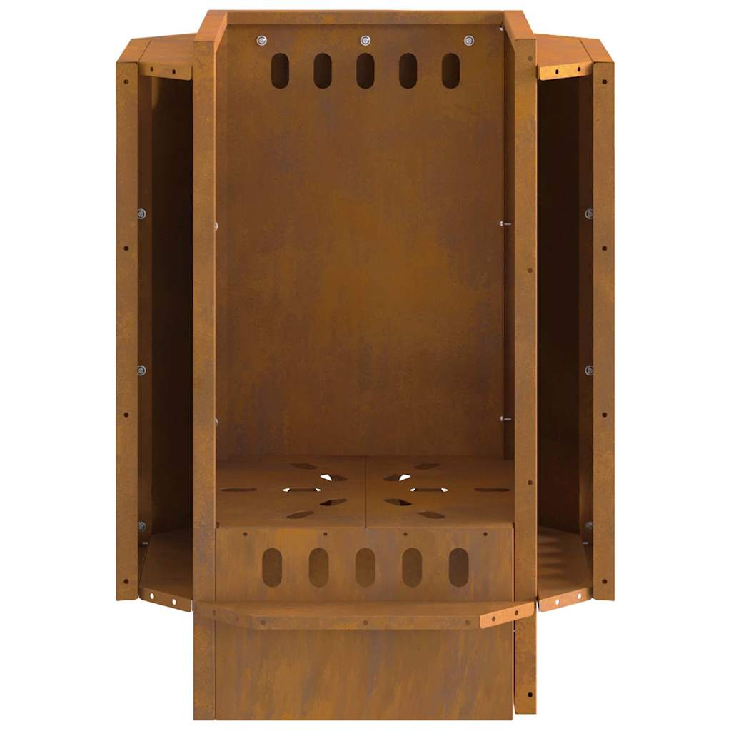 vidaXL Σόμπα Φωτιάς Χωρίς Καπνό Καφέ 38 x 38 x 51 cm Ατσάλι καιρό