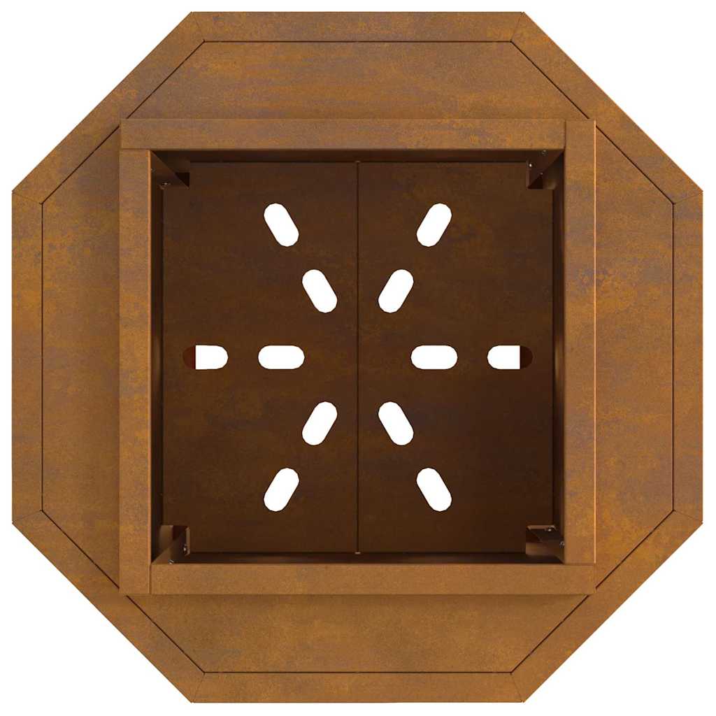 vidaXL Σόμπα Φωτιάς Χωρίς Καπνό Καφέ 38 x 38 x 51 cm Ατσάλι καιρό