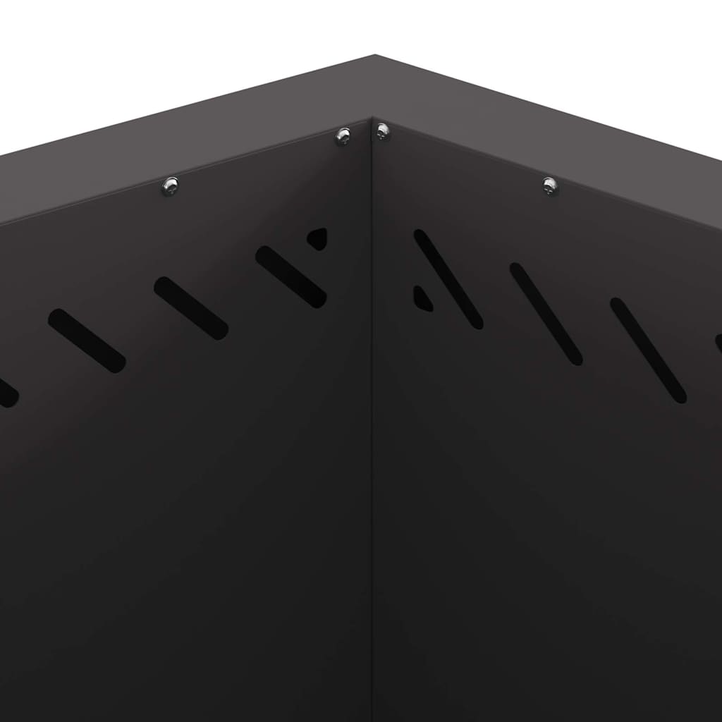 vidaXL Σόμπα Φωτιάς Χωρίς Καπνό Μαύρο 58 x 58 x 51 cm Ατσάλι