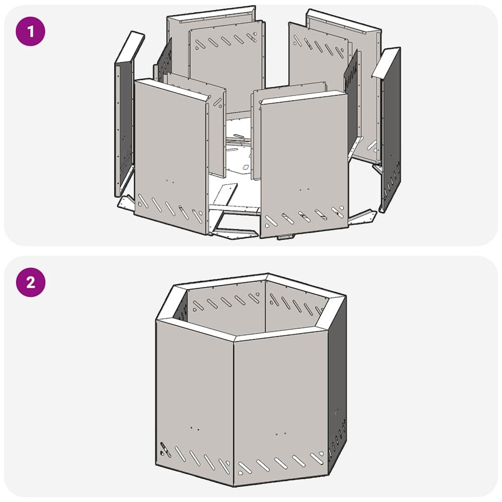 vidaXL Σόμπα Φωτιάς Χωρίς Καπνό Μαύρο 58 x 58 x 51 cm Ατσάλι