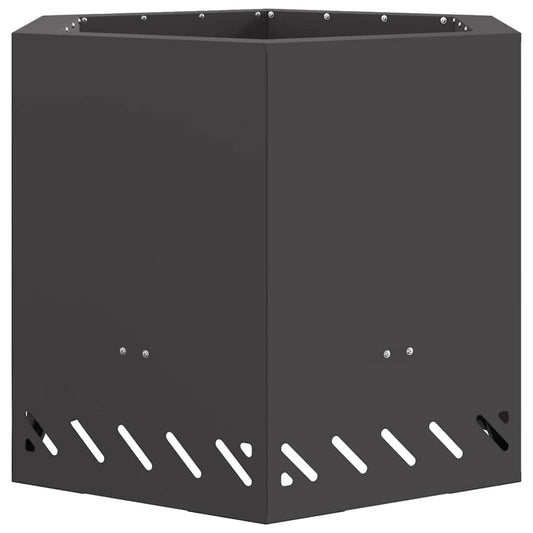 vidaXL Σόμπα Φωτιάς Χωρίς Καπνό Μαύρο 58 x 58 x 51 cm Ατσάλι