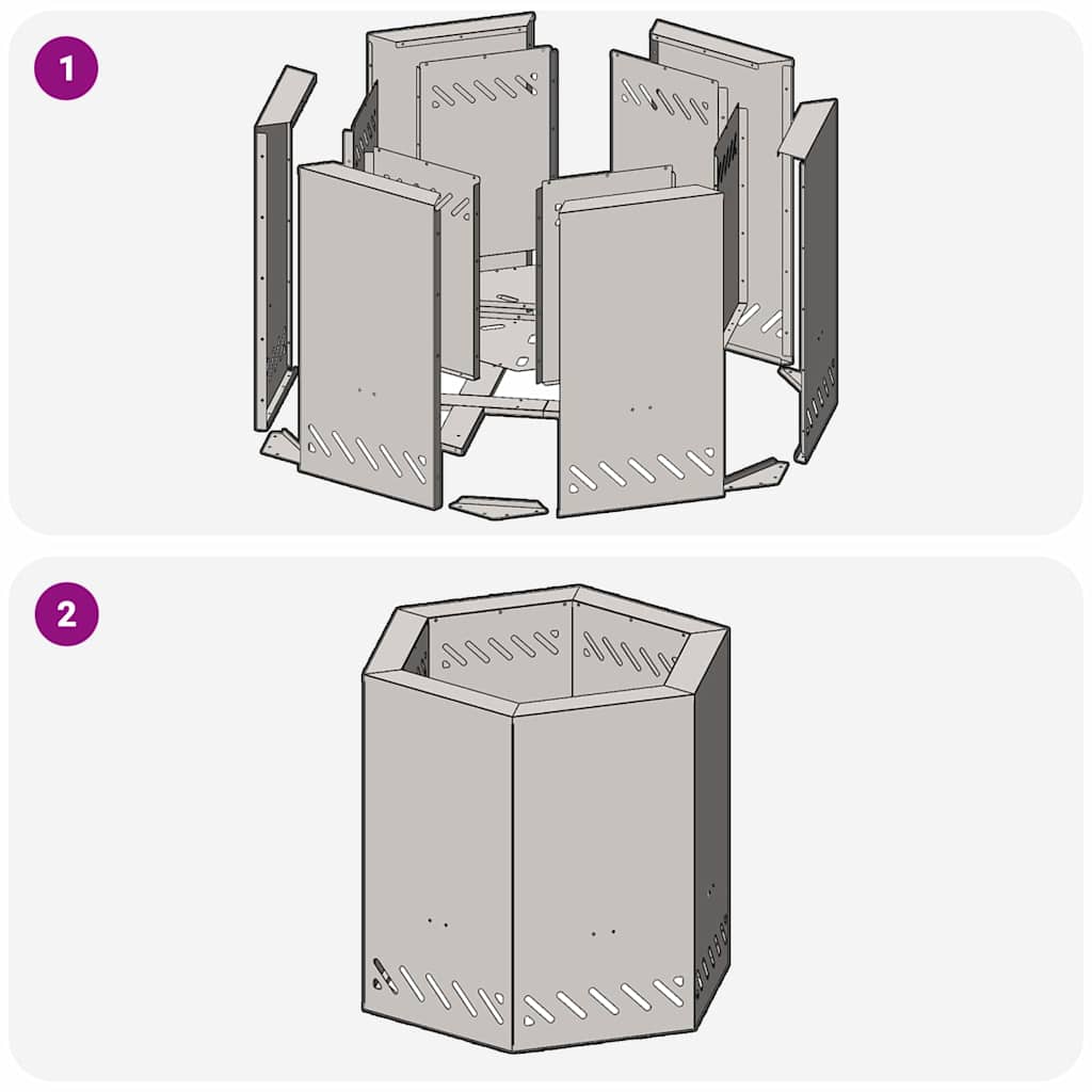 vidaXL Σόμπα Φωτιάς Χωρίς Καπνό Μαύρο 48 x 48 x 51 cm Ατσάλι