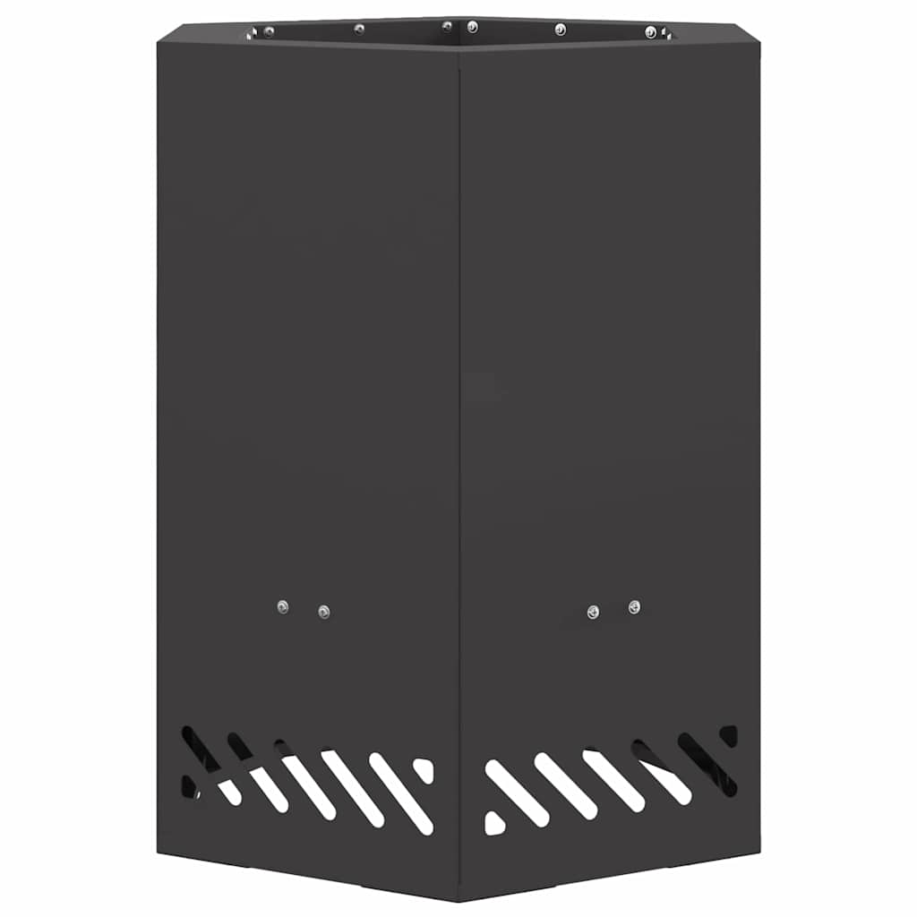 vidaXL Σόμπα Φωτιάς Χωρίς Καπνό Μαύρο 38 x 38 x 51 cm Ατσάλι