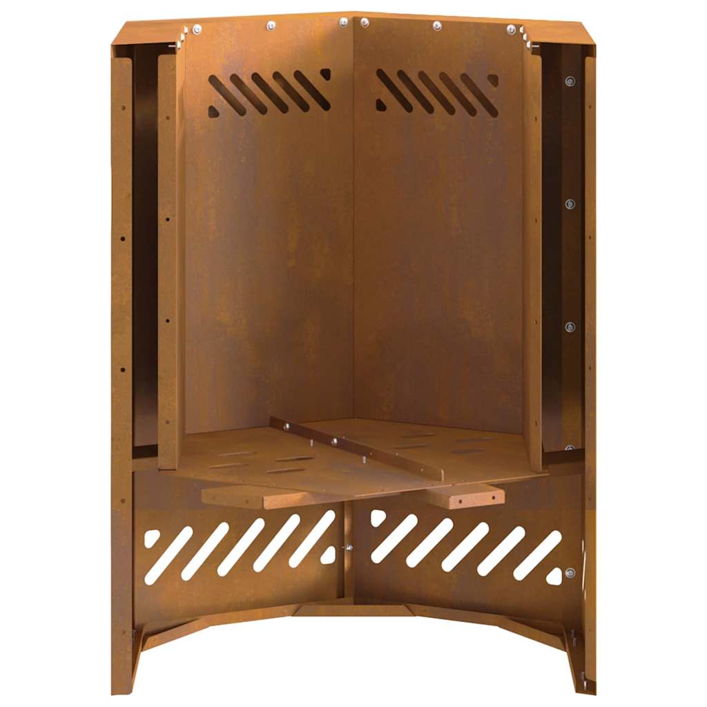 vidaXL Σόμπα Φωτιάς Χωρίς Καπνό Καφέ 38 x 38 x 51 cm Ατσάλι καιρό