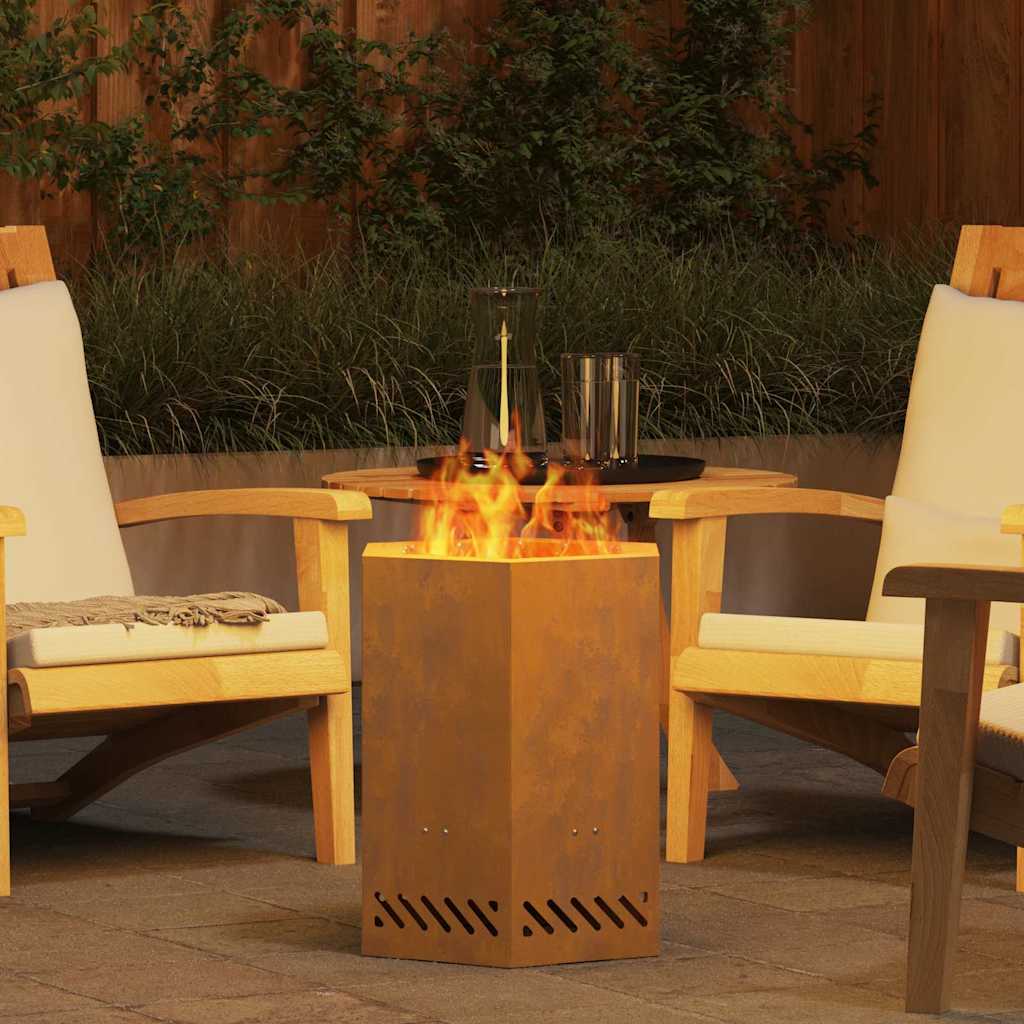 vidaXL Σόμπα Φωτιάς Χωρίς Καπνό Καφέ 38 x 38 x 51 cm Ατσάλι καιρό