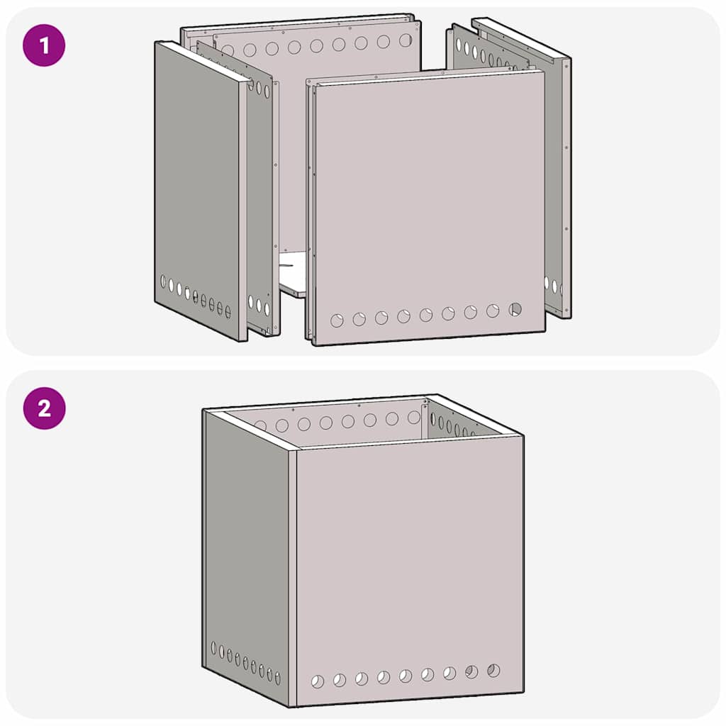 vidaXL Σόμπα Φωτιάς Χωρίς Καπνό Μαύρο 48 x 48 x 50 εκ Ατσάλι