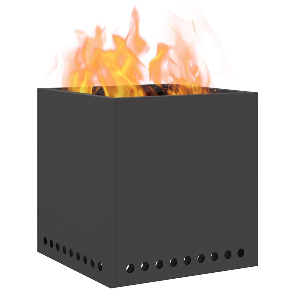 vidaXL Σόμπα Φωτιάς Χωρίς Καπνό Μαύρο 48 x 48 x 50 εκ Ατσάλι