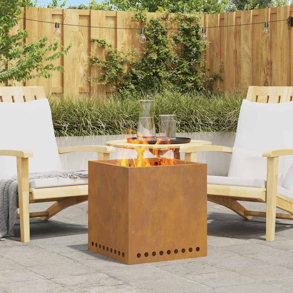 vidaXL Σόμπα Φωτιάς Χωρίς Καπνό Καφέ 48 x 48 x 50 εκ Ατσάλι καιρό