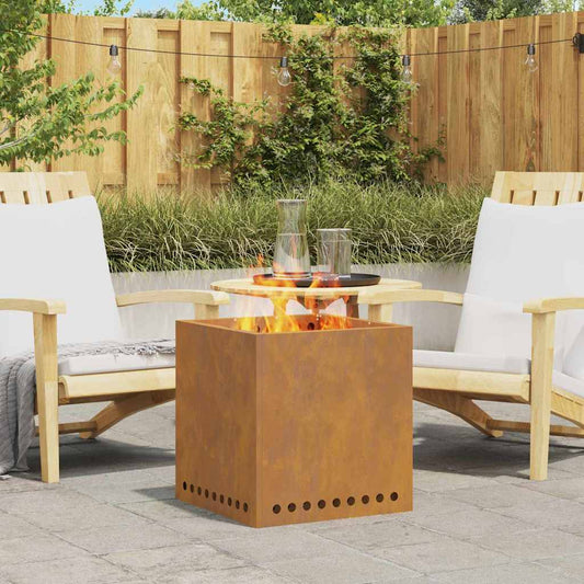 vidaXL Σόμπα Φωτιάς Χωρίς Καπνό Καφέ 48 x 48 x 50 εκ Ατσάλι καιρό