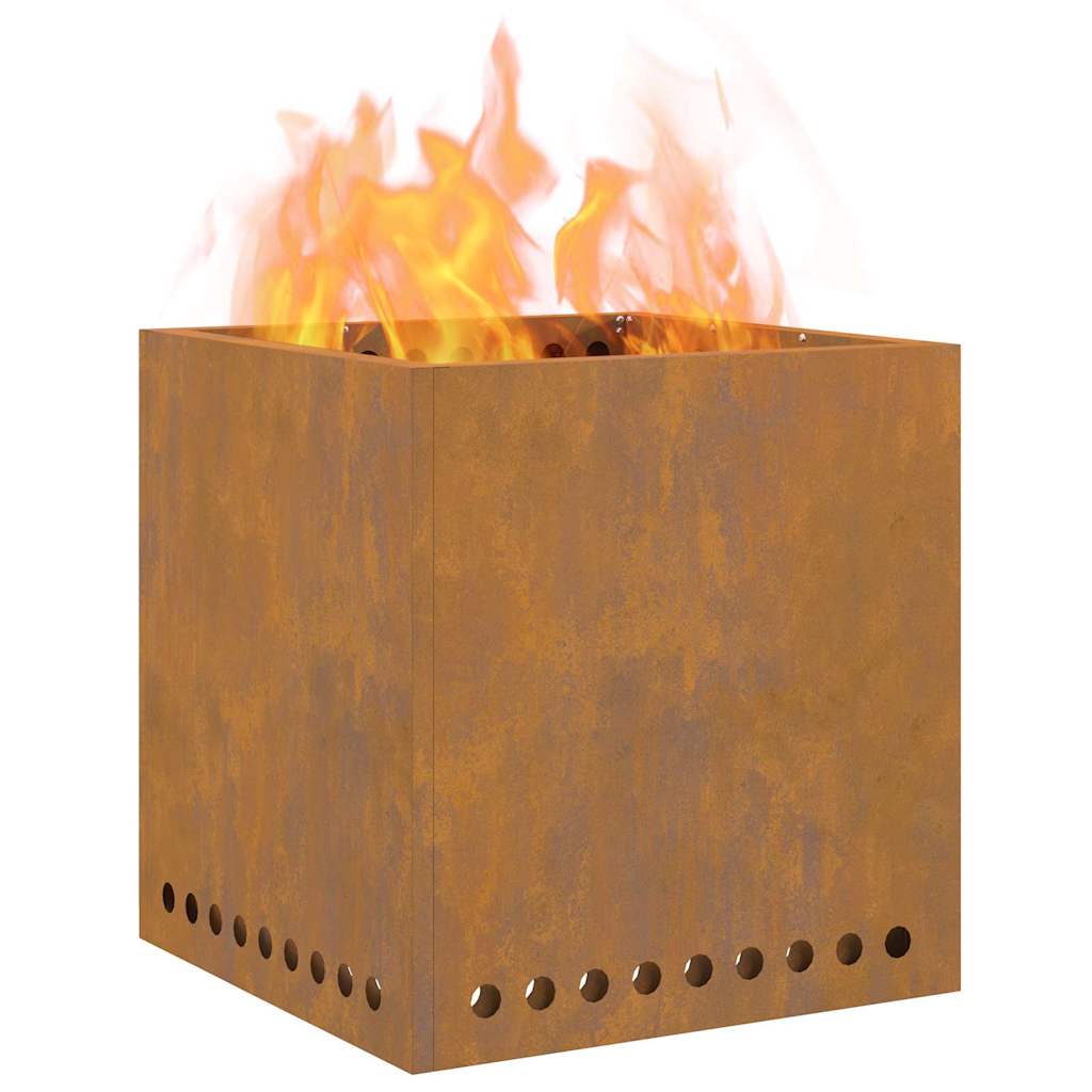 vidaXL Σόμπα Φωτιάς Χωρίς Καπνό Καφέ 48 x 48 x 50 εκ Ατσάλι καιρό